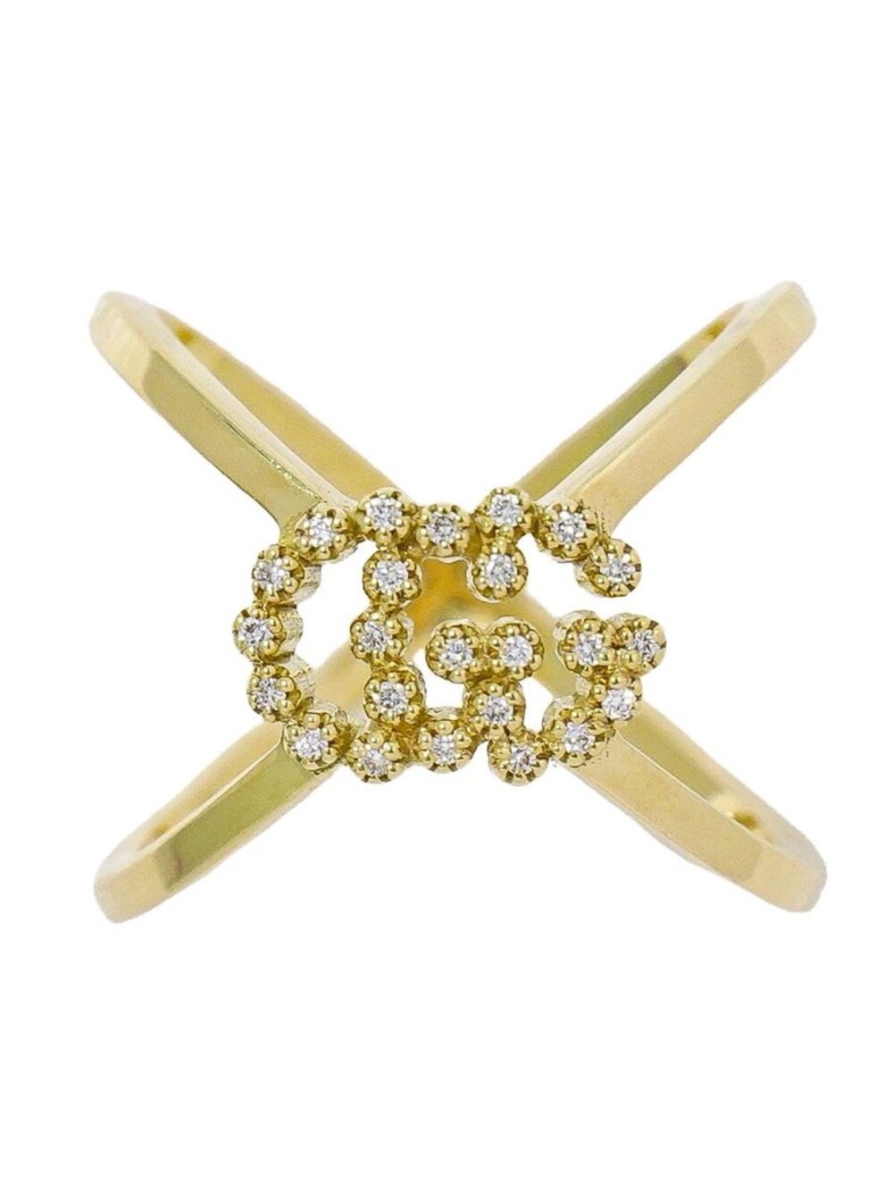 Gucci GG Diamond YG Ring Yellow Gold Second